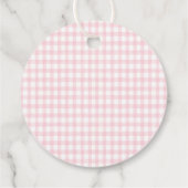 Étiquettes Cadeau Coquette Bow rose Premier anniversaire (Dos)