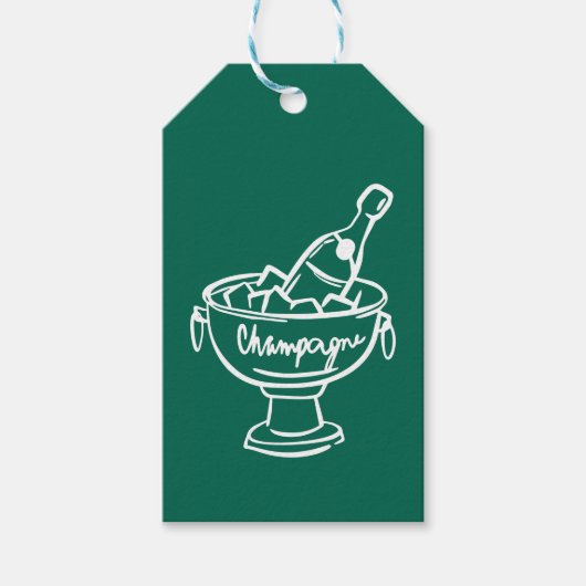 Étiquettes-cadeau Coquette Champagne (Devant)