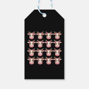 Étiquettes-cadeau Coquette de Noël Vache des Highlands Occidentale N