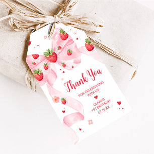 Étiquettes-cadeau Coquette fraise Anniversaire Fête Favoriser Tags