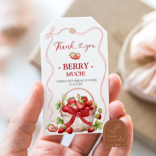 Étiquettes-cadeau Coquette Merci Berry beaucoup