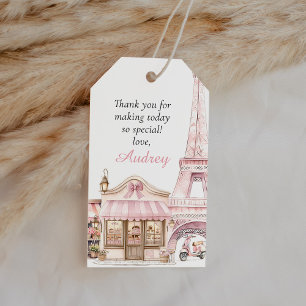 Étiquettes-cadeau Coquette Paris Café Fête Merci Favoriser