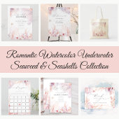 Étiquettes-cadeau Coquillages Chics Corail Mariage sous-marin Merci