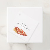 Étiquettes Cadeau Coquillages d'aquarelle marine (En situation)