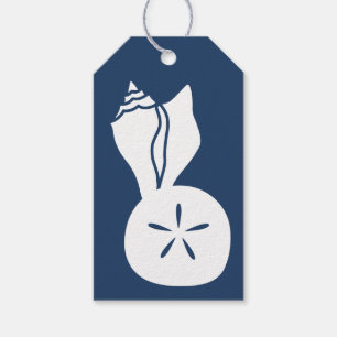 Étiquettes-cadeau Coquillages d'été dans l'étiquette de cadeau de