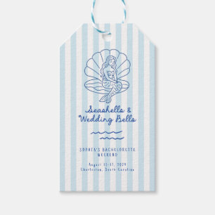 Étiquettes-cadeau Coquillages et Cloches de Mariage Enterrement de V