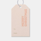 Étiquettes-cadeau Corail Moderne Gras Joyeux Noël À De (Devant)