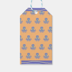 Étiquettes-cadeau Corail octopique bleu