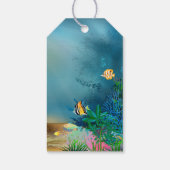 Étiquettes-cadeau Corail Reef Under the Sea Party (Dos)