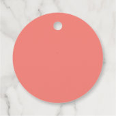 Étiquettes Cadeau Corail rose (Dos)