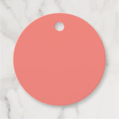 Étiquettes Cadeau Corail rose (Devant)