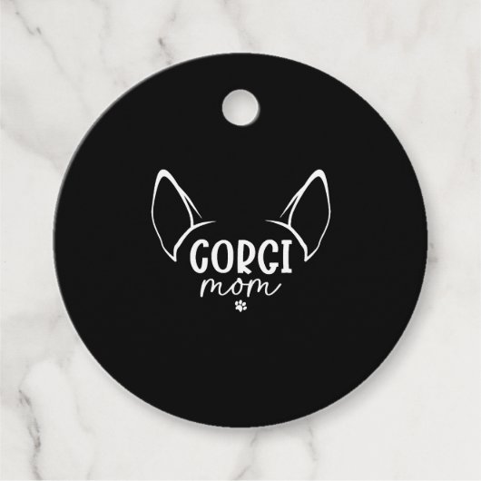 Étiquettes Cadeau Corgi Maman (Devant)