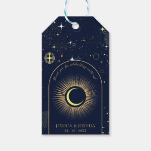 Étiquettes-cadeau Cosmic Midnight Blue Mystical Star Dust