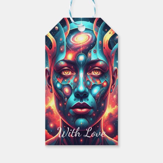 Étiquettes-cadeau Cosmic+Mosaic+Face (Devant)