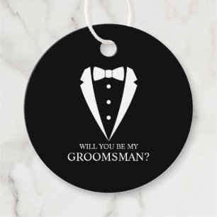 Étiquettes Cadeau Costume Tuxedo Noir - Proposition de fabricant