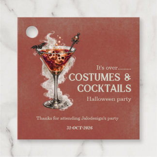 Étiquettes Cadeau Costumes de cocktails élégants et simples pour une