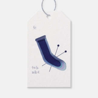 Étiquettes-cadeau Cosy chaussette cadeau tag - Bleu - idéal pour tri
