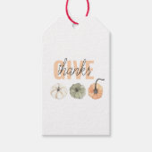 Étiquettes-cadeau Cosy Pastel Donner Merci et Citrouille (Devant)