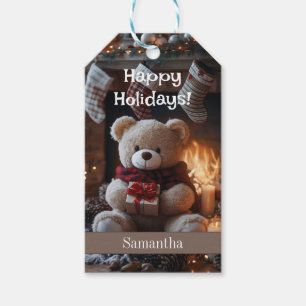 Étiquettes-cadeau Cosy Teddy Bear Conception de vacances