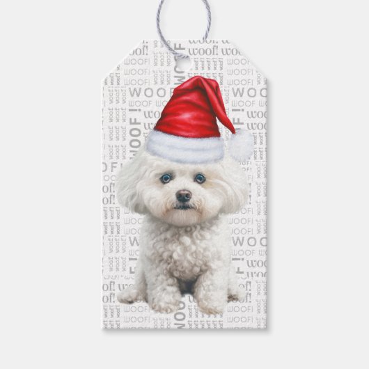 Étiquettes-cadeau Coton de Tulear Chien Fun Noël (Devant)