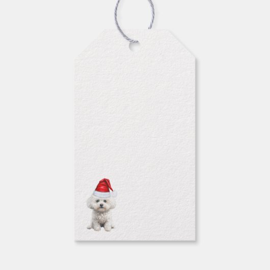 Étiquettes-cadeau Coton de Tulear Chien Fun Noël (Dos)