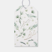 Étiquettes-cadeau Cotton Flower Wreath Happy Holidays Christmas (Dos)