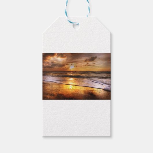 Étiquettes-cadeau Coucher du soleil (Devant)