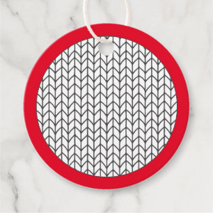 Étiquettes Cadeau COULEUR DE VOTRE PROPRE Tricot Papier rond Ornemen