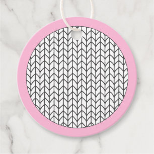 Étiquettes Cadeau COULEUR DE VOTRE PROPRE Tricot Round Cadeaux Tags