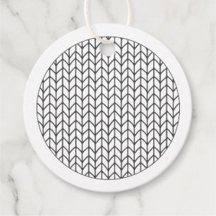 Étiquettes Cadeau COULEUR DE VOTRE PROPRE Tricot Round Cadeaux Tags