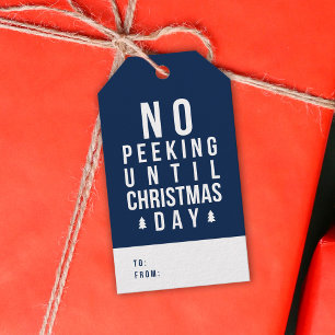 Étiquettes-cadeau Couleur modifiable Pas de Pékin jusqu'à Noël