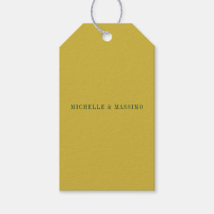 Étiquettes-cadeau Couleur Or Minimaliste Moderne Plain