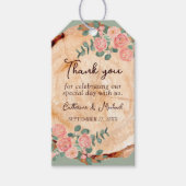 Étiquettes-cadeau Couleur rustique en bois (Devant)