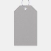 Étiquettes-cadeau Couleur solide argent (Dos)
