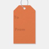 Étiquettes-cadeau Couleur solide Brown rouille rustique (Dos)