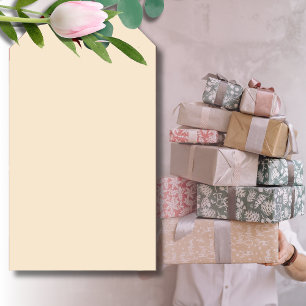 Étiquettes-cadeau Couleur solide métallique Champagne   Classique   