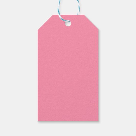 Étiquettes-cadeau Couleur solide rose Baker-Miller (Devant)