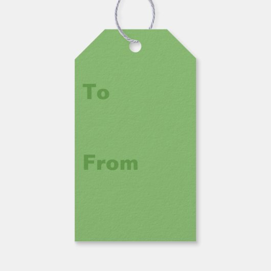Étiquettes-cadeau Couleur solide verte à la noix de pistache (Dos)