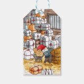 Étiquettes-cadeau Couleur traditionnelle suédoise Tomten Noël (Devant)