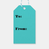 Étiquettes-cadeau Couleur turquoise (Dos)