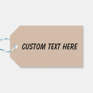 Étiquettes-cadeau Couleur uni beige Palomino