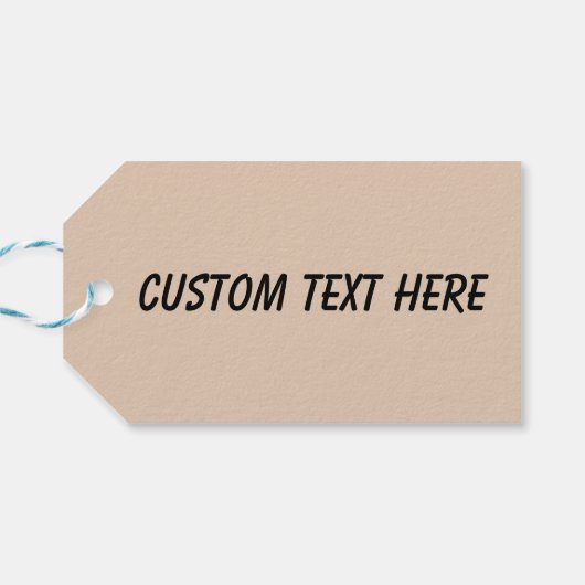Étiquettes-cadeau Couleur uni beige Palomino (Dos Horizontal)