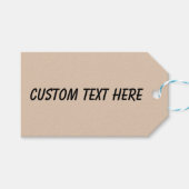 Étiquettes-cadeau Couleur uni beige Palomino (Devant (Horizontal))