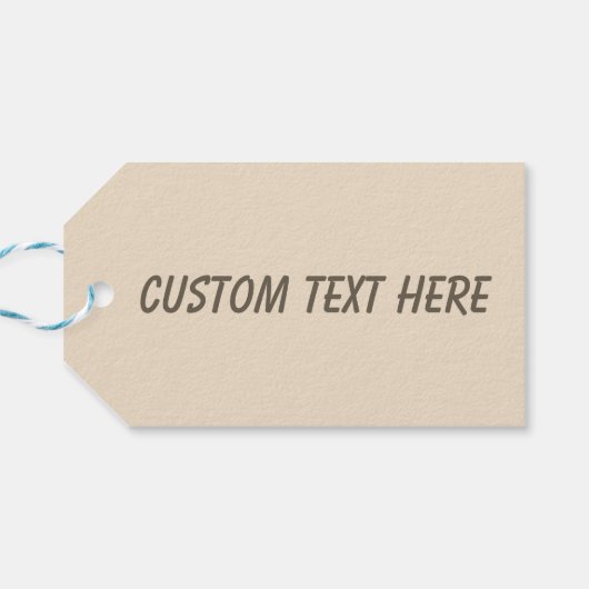 Étiquettes-cadeau Couleur uni Champagne beige (Dos Horizontal)