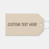 Étiquettes-cadeau Couleur uni Champagne beige (Devant (Horizontal))