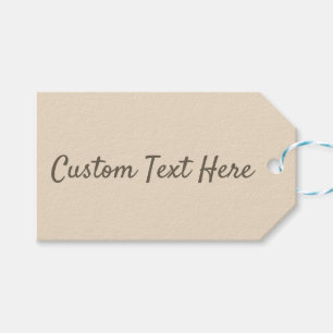 Étiquettes-cadeau Couleur uni Champagne beige