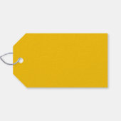 Étiquettes-cadeau Couleur uni jaune soleil (Dos (Horizontal))