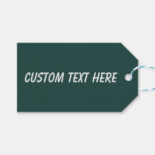 Étiquettes-cadeau Couleur uni vert émeraude foncé