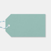 Étiquettes-cadeau Couleur verte menthe solide minimale (Dos Horizontal)