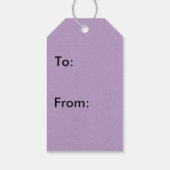 Étiquettes-cadeau Couleur violet clair texturé (Dos)